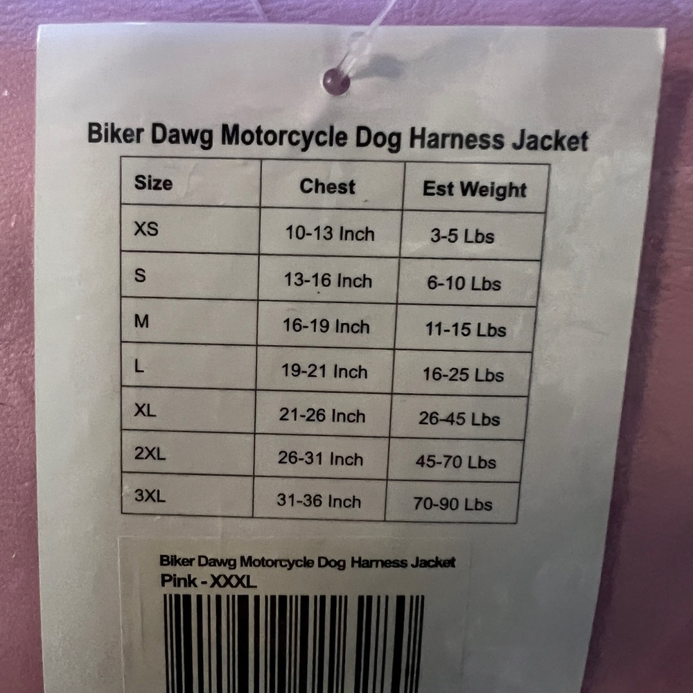 Dog Biker Vest Pink XXL - Picture 3 of 4